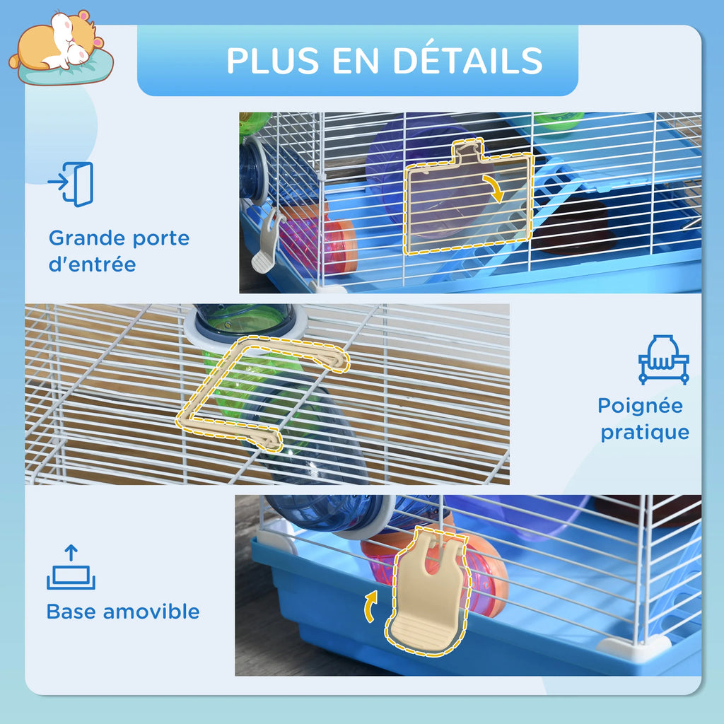 Petite cage équipée pour rongeur