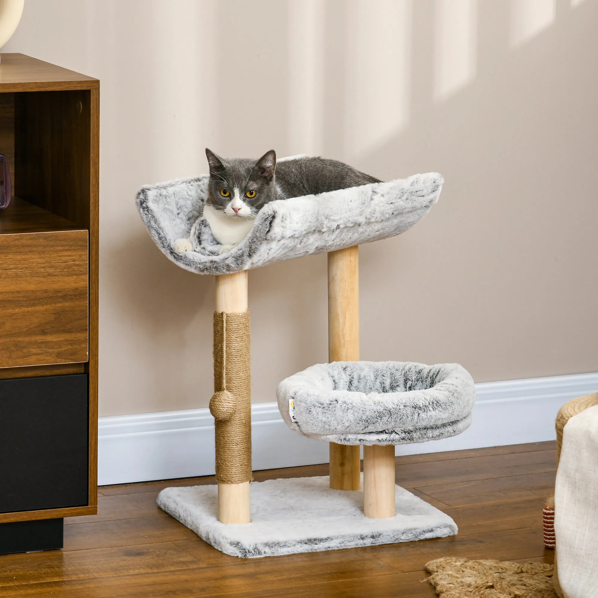 Arbre à chats  couchette incurvée