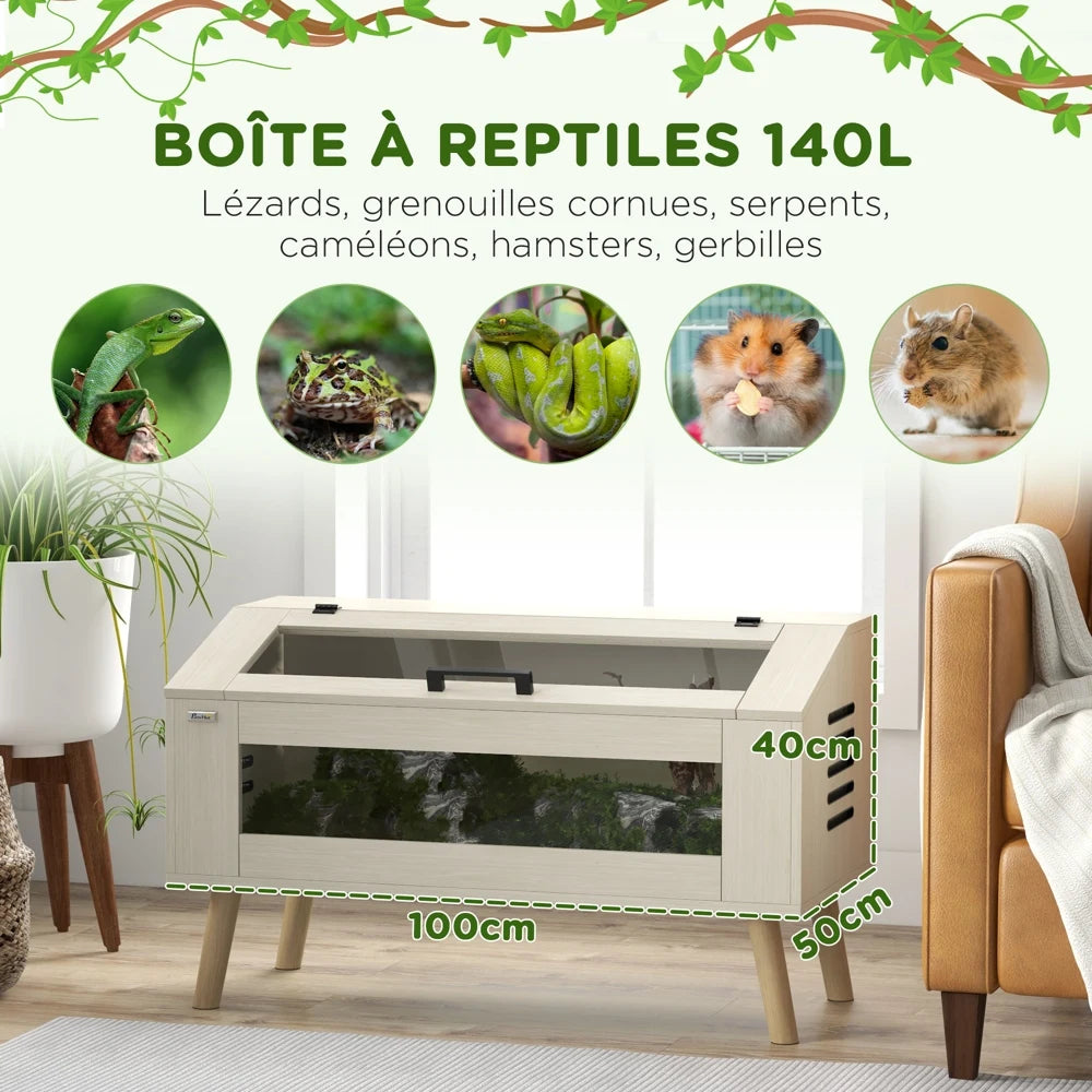 Terrarium reptiles aération latérale