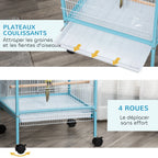 Volière haute double compartiment