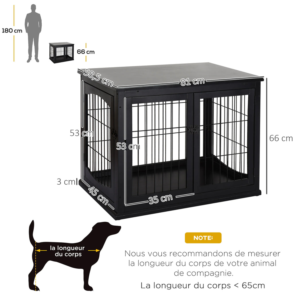 Cage haute d’intérieur pour chien