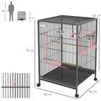 Cage sur pied, à roulettes