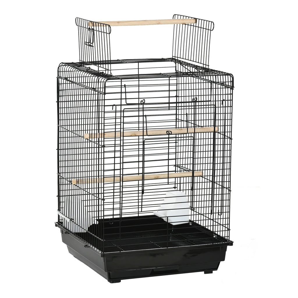 Cage toit ouvrant petit perroquet