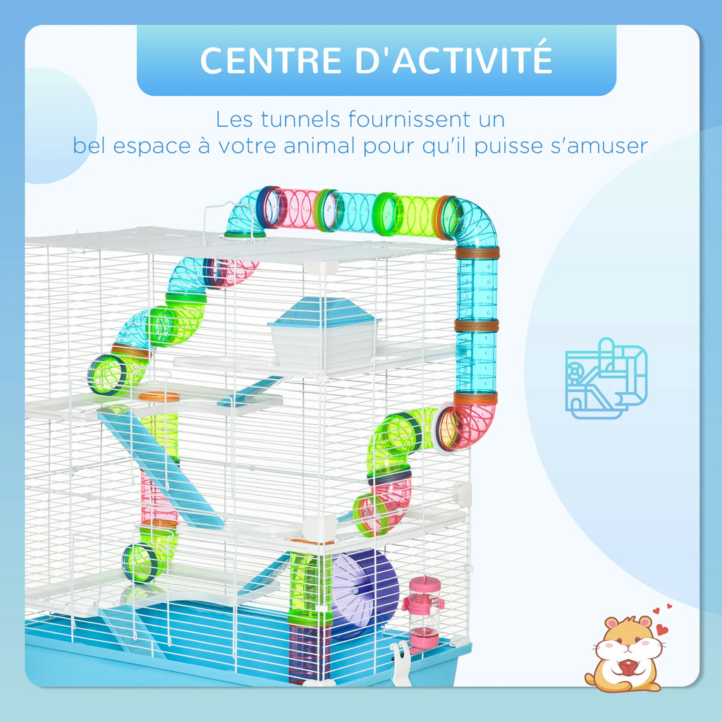 Cage blanche haute pour hamster
