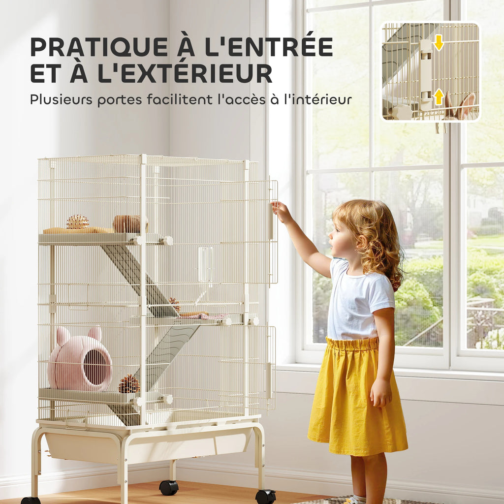 Cage blanche pour furet ou chinchilla