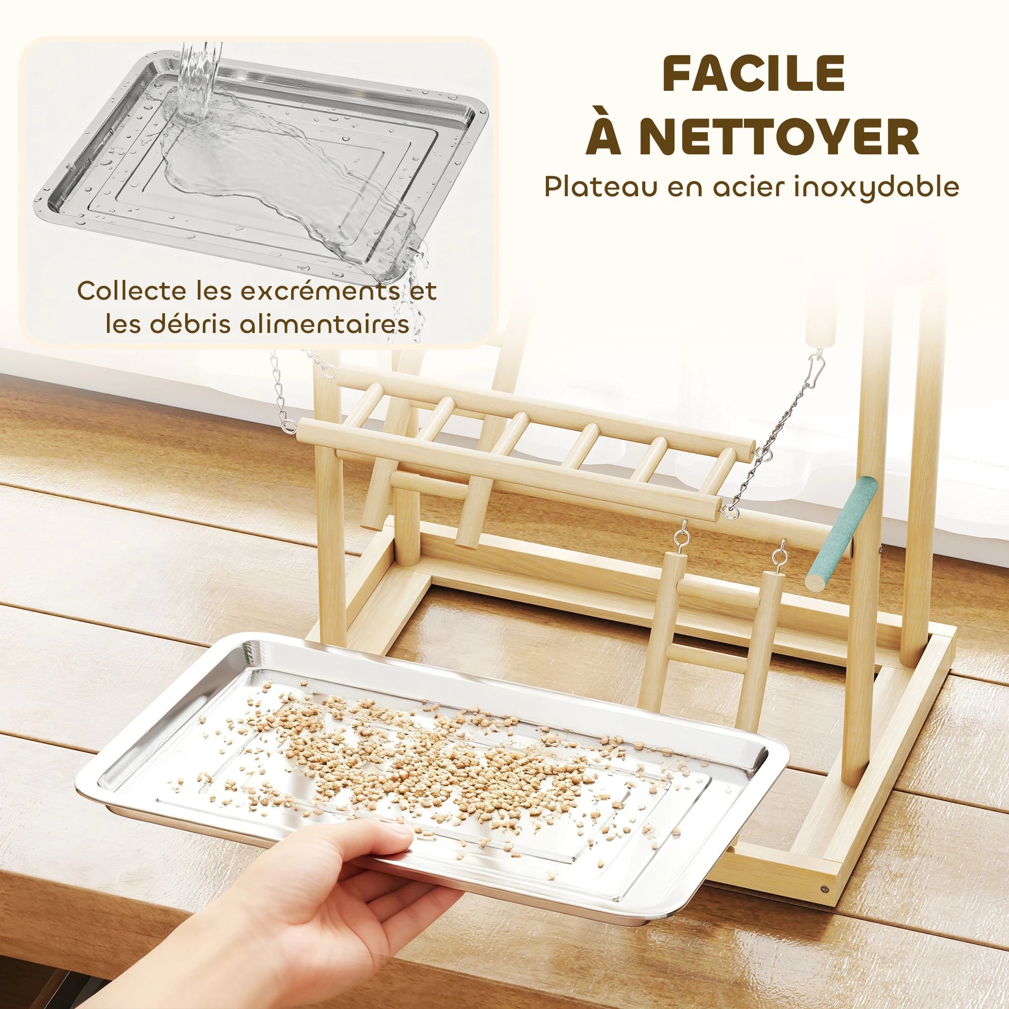 Perchoir aire de jeu petit perroquet