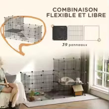 Enclos modulable à 39 panneaux