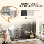 Enclos modulable à 39 panneaux