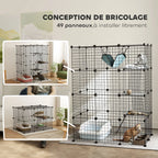 Enclos modulable à 49 panneaux