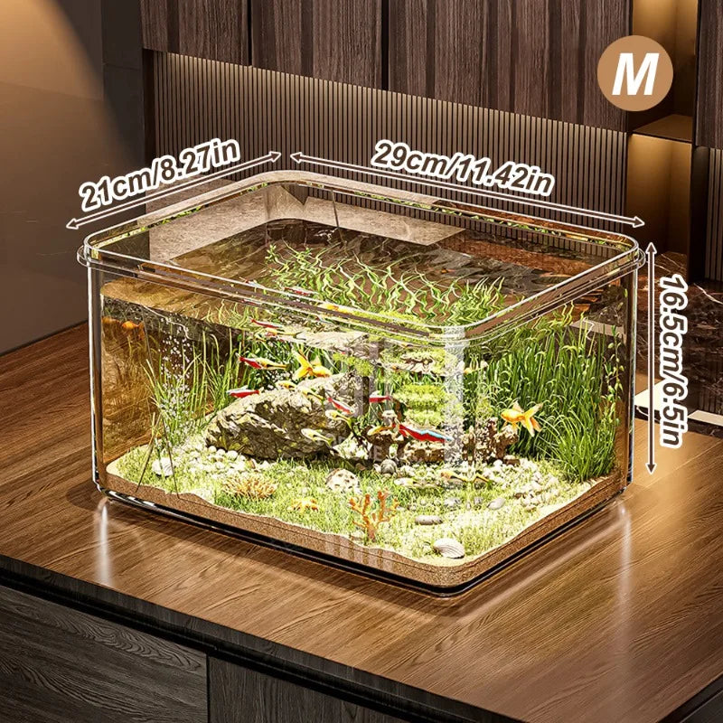 Aquarium de bureau rectangle