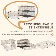 Enclos modulable à 45 panneaux