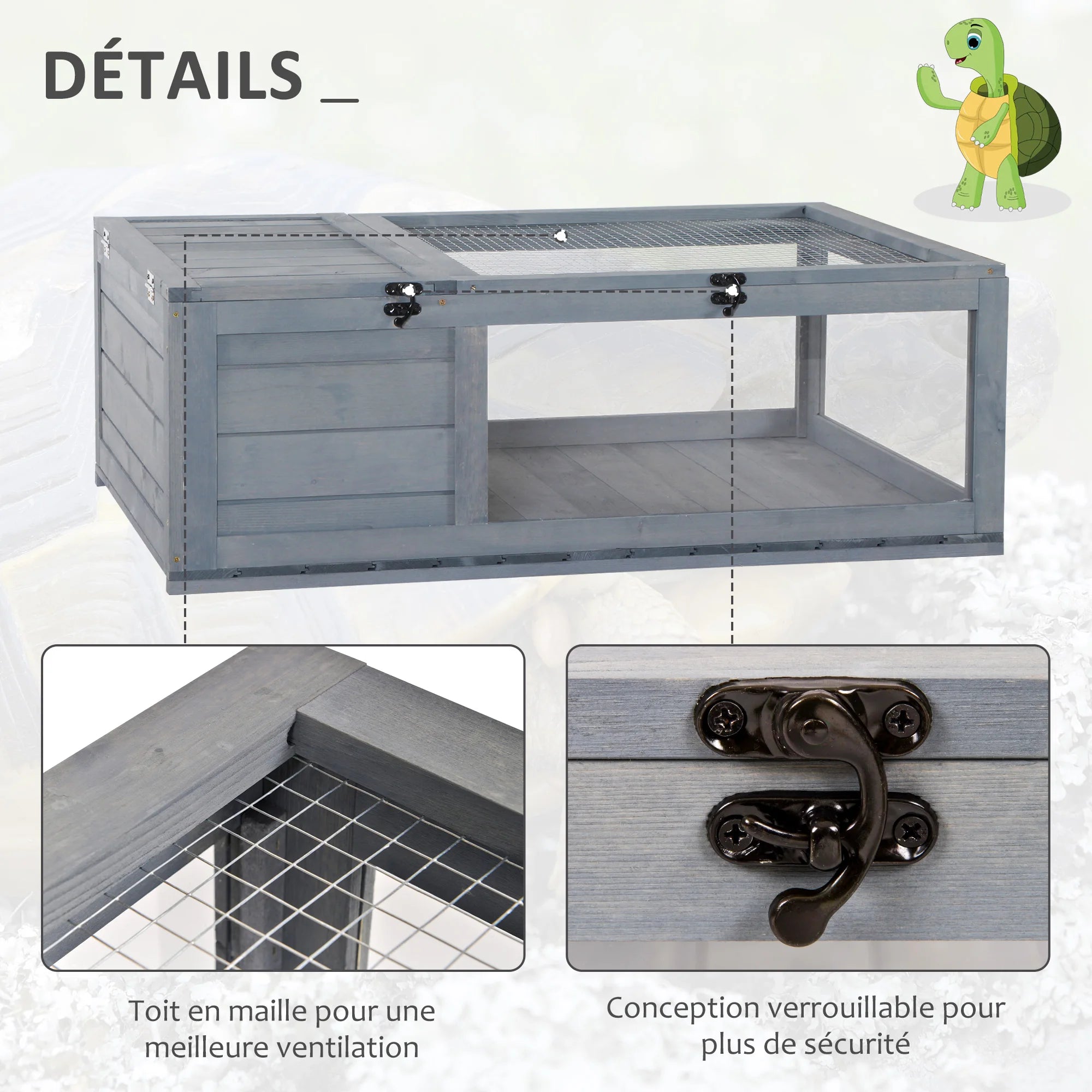 PawHut Maison pour tortues de terre
