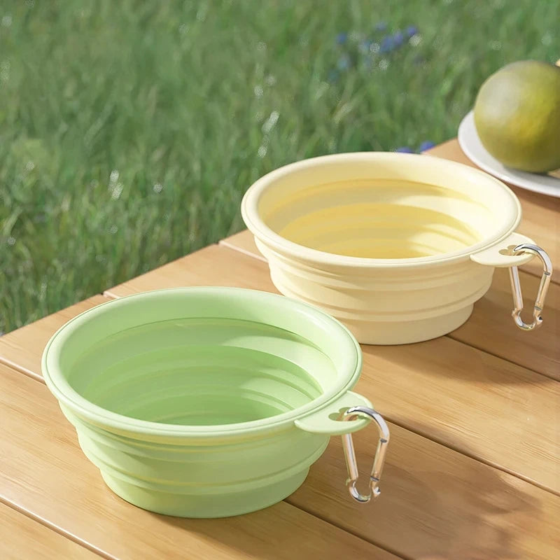 Gamelle pliante en silicone pour chien