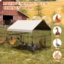 Enclos à poules semi-couvert
