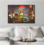 Toile Chiens au poker