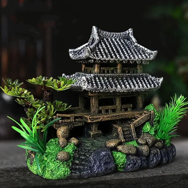 Maison asiatique en résine
