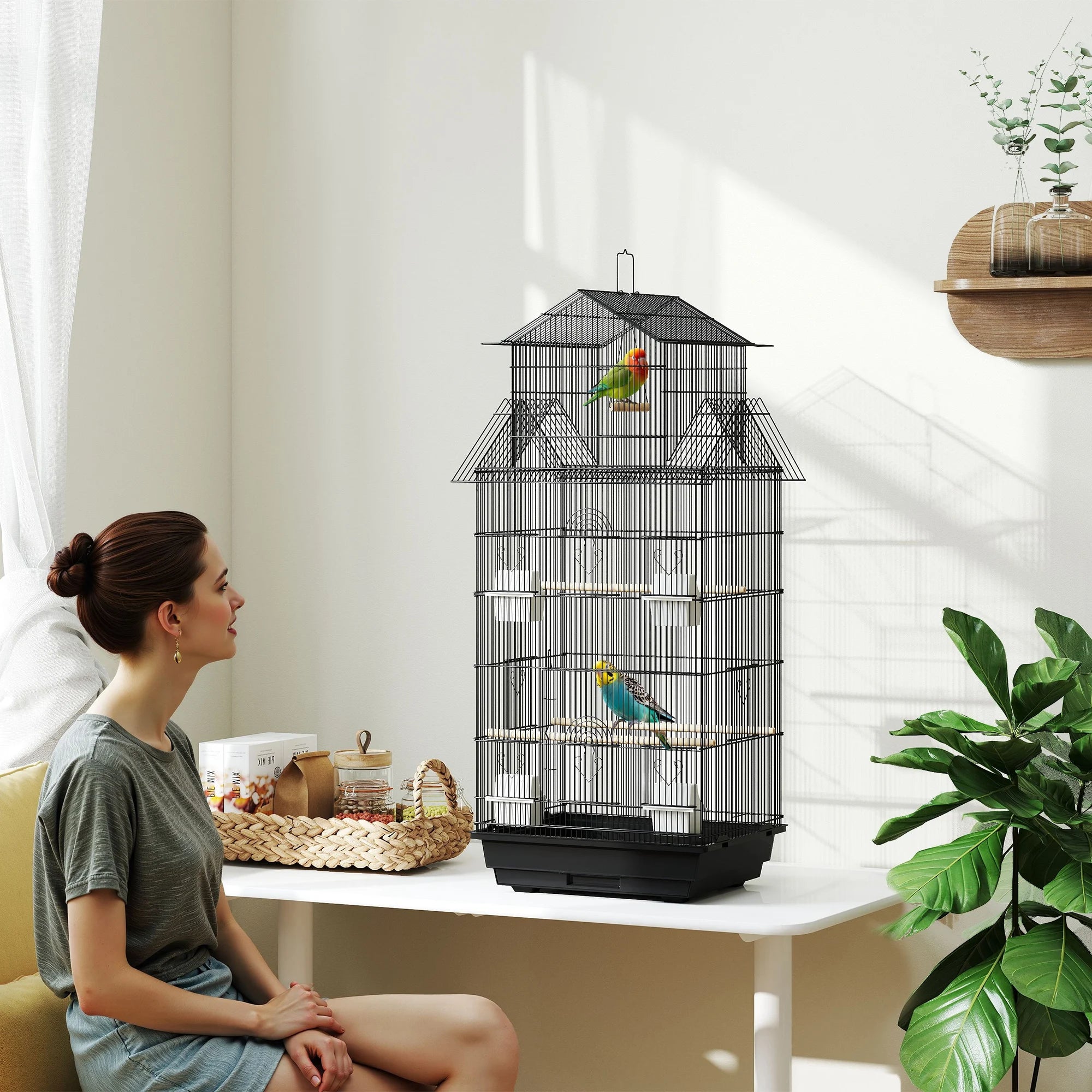 Volière à oiseaux hauteur 104 cm