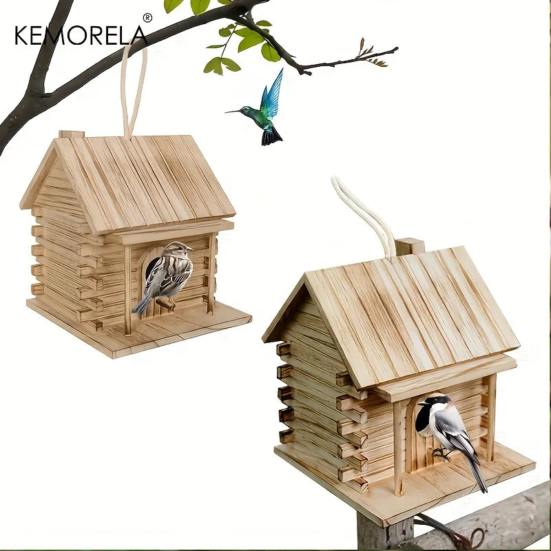 Cabane à oiseaux style maison