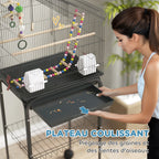 Cage sur support haut roulant