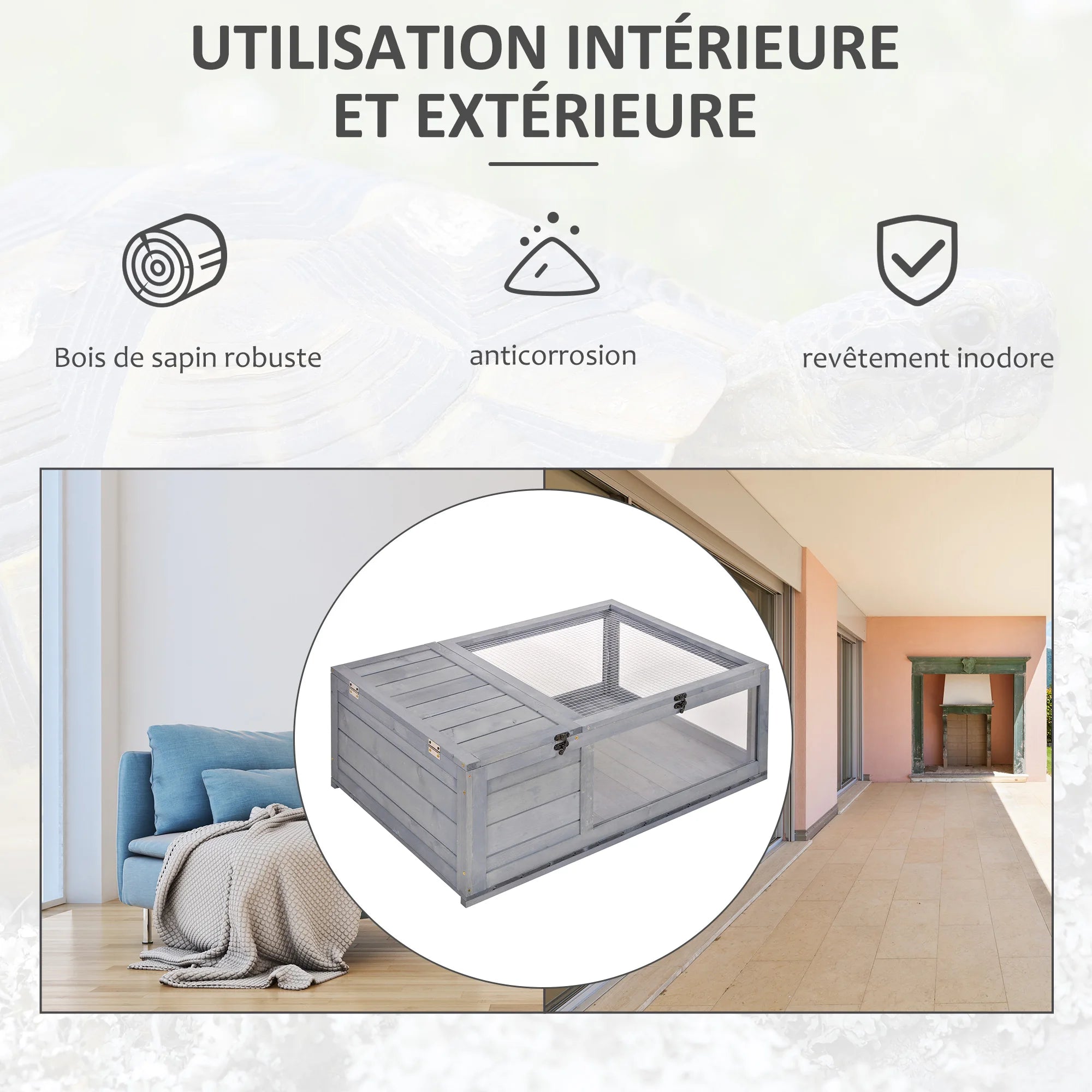 PawHut Maison pour tortues de terre