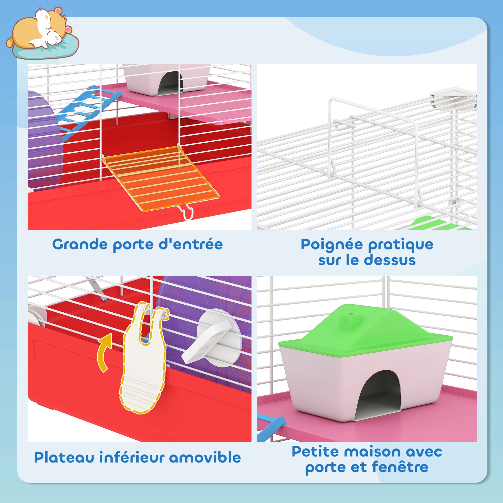 Cage basique pour petit rongeur