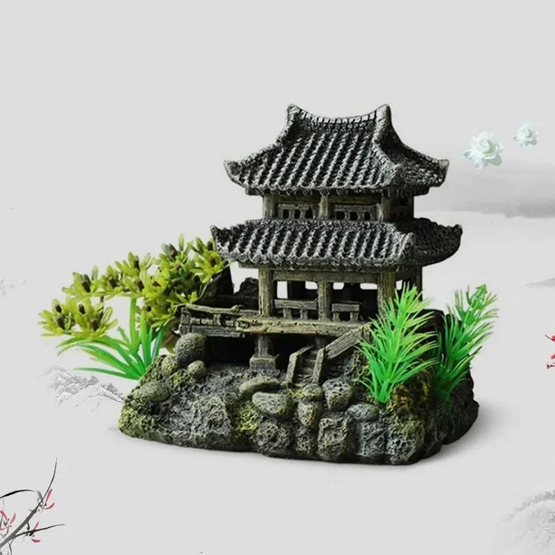 Maison asiatique en résine