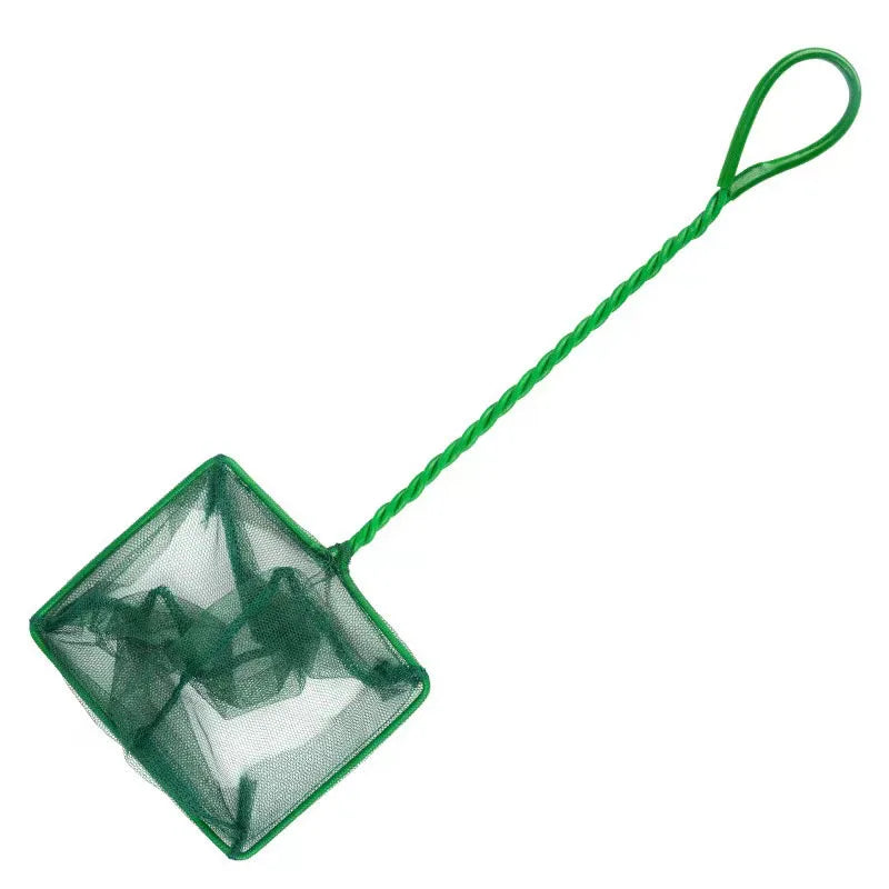 Épuisette verte pour aquarium