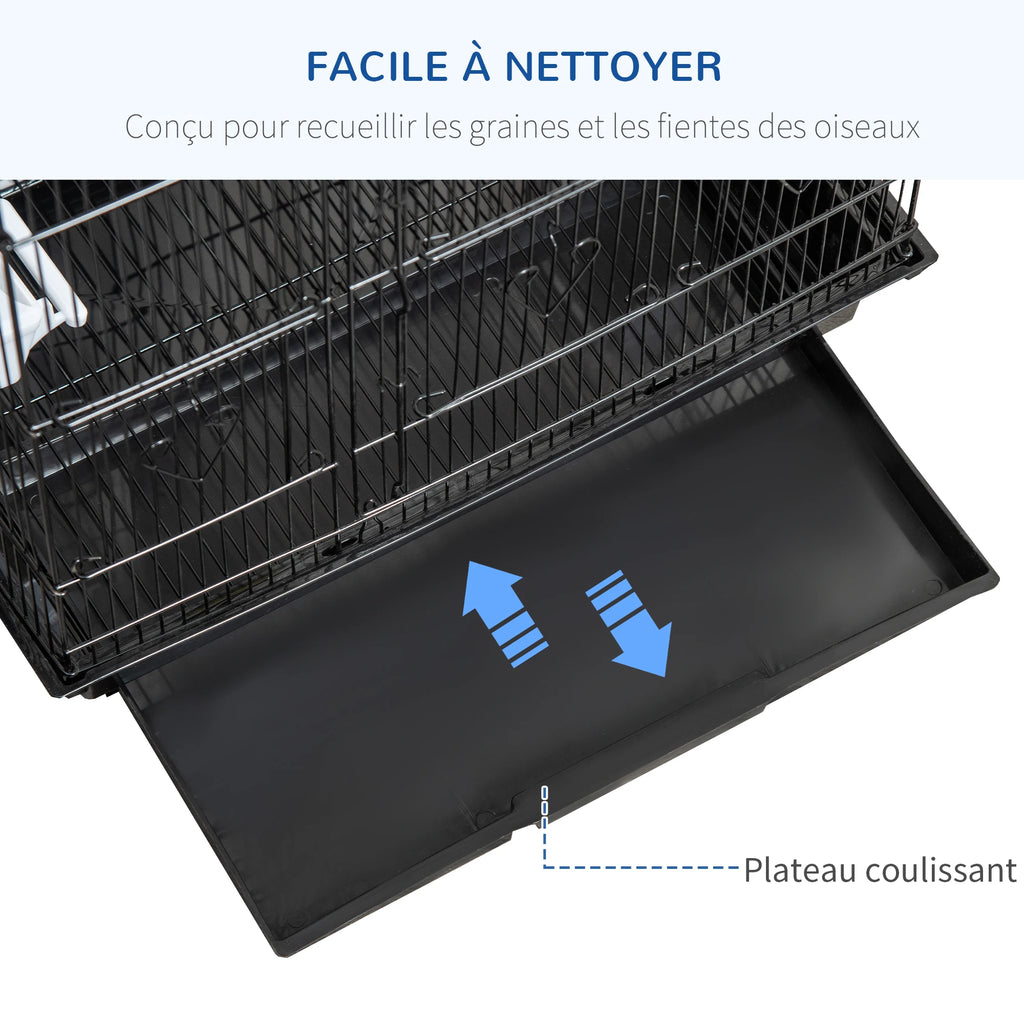 Volière à oiseaux double porte