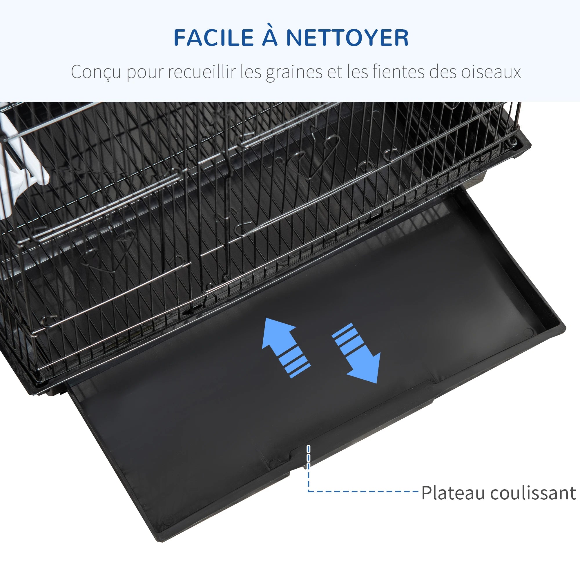 Volière à oiseaux double porte