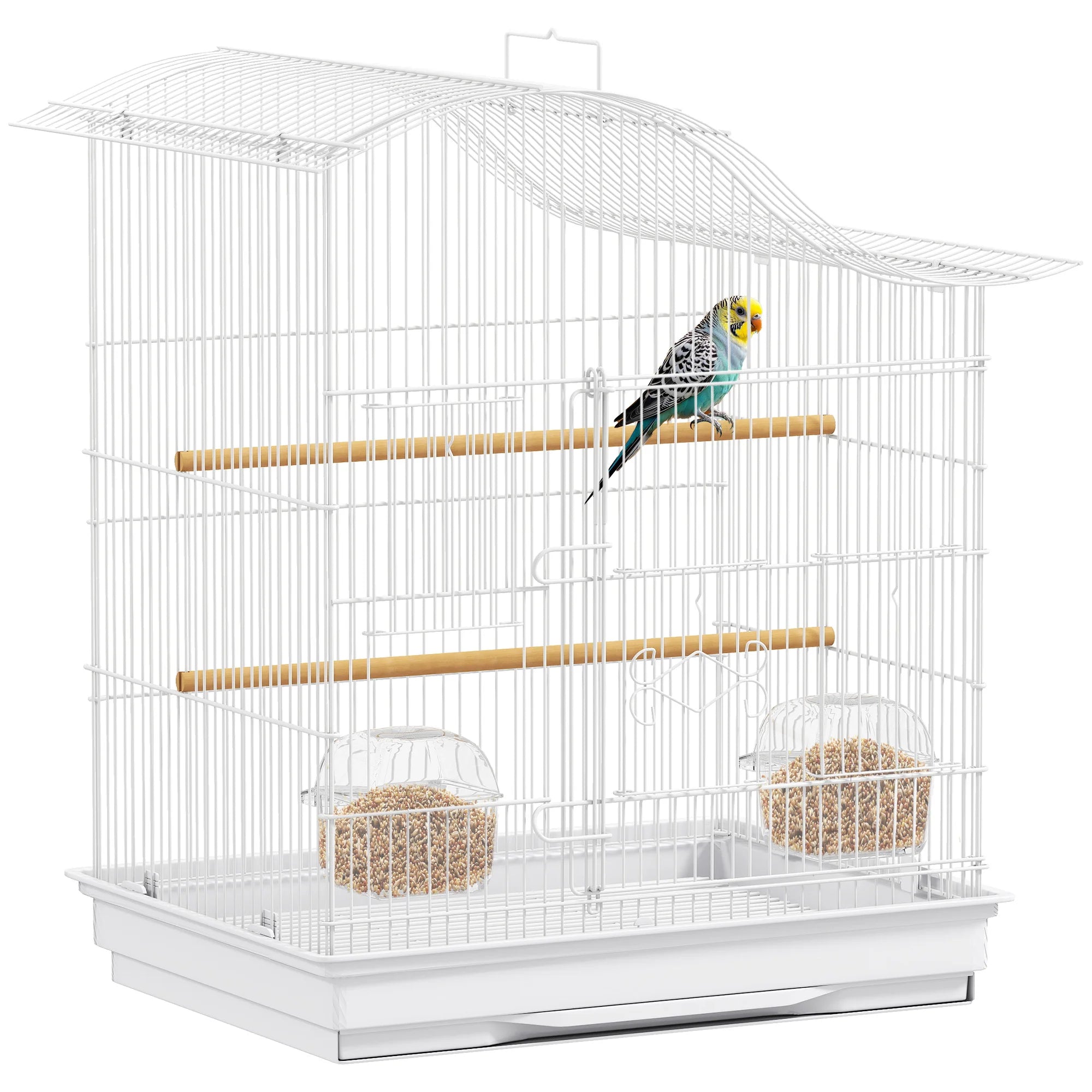 Cage à oiseaux toit en vague