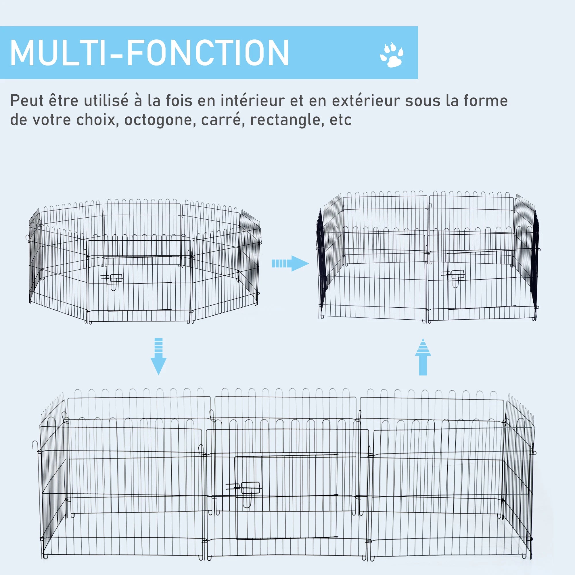 Enclos forme modulable à lapins