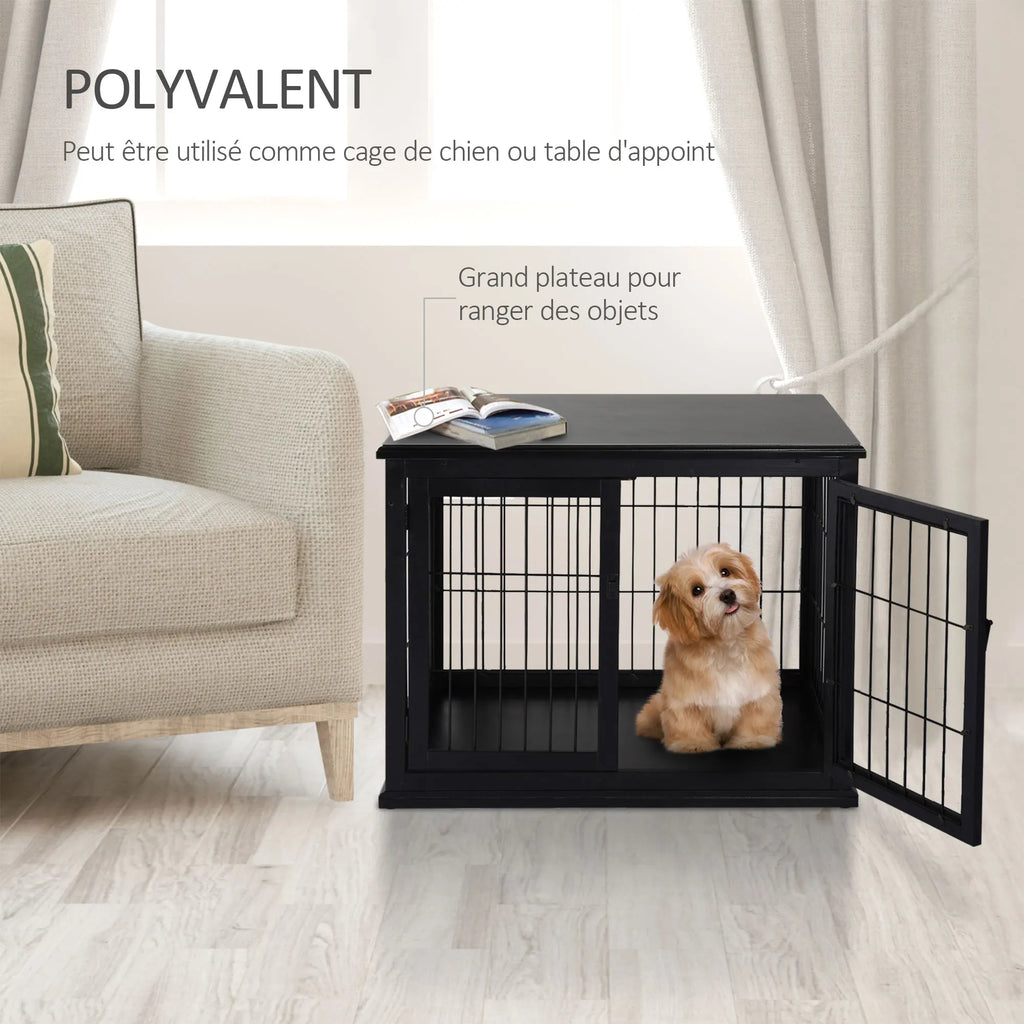 Cage haute d’intérieur pour chien