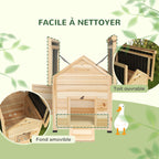 PawHut Abri pour canards en bois