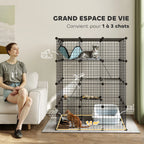 Enclos modulable à 63 panneaux