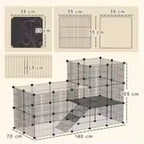 Enclos modulable à 39 panneaux
