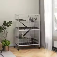 Cage blanche pour furet ou chinchilla