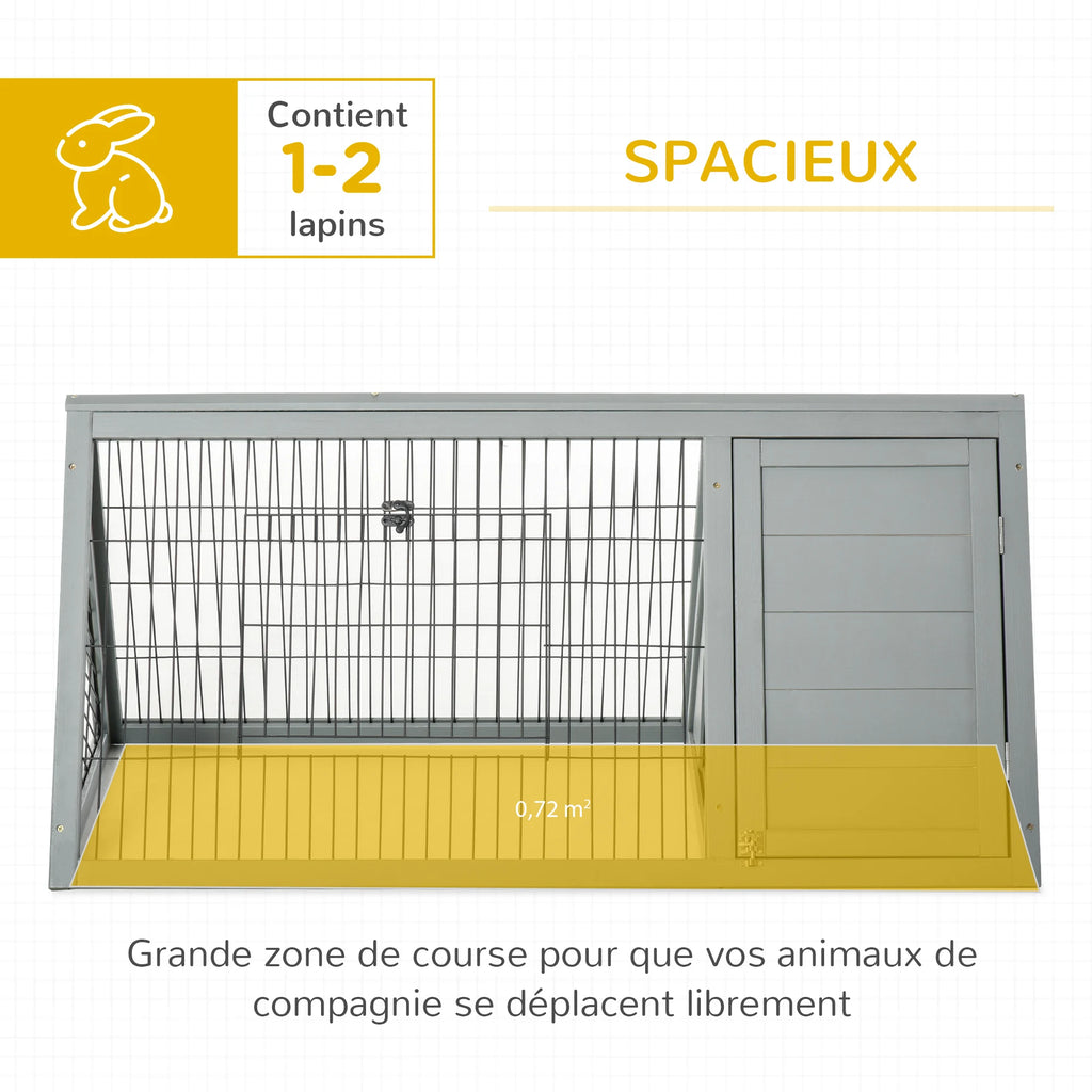 Clapier triangle d’extérieur à lapin