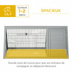 Clapier triangle d’extérieur à lapin
