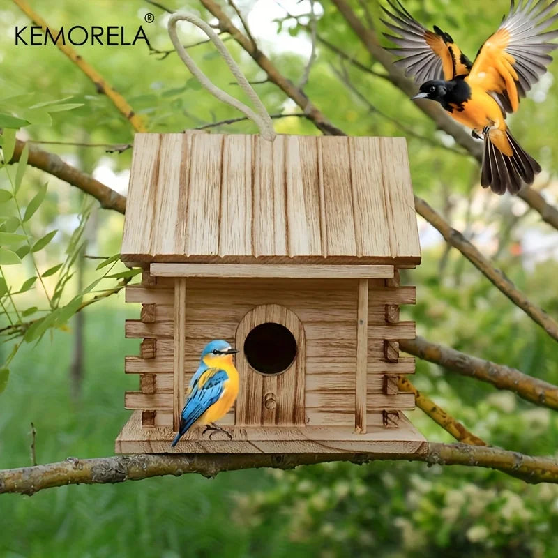 Cabane à oiseaux style maison