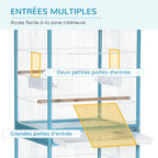 Volière haute double compartiment