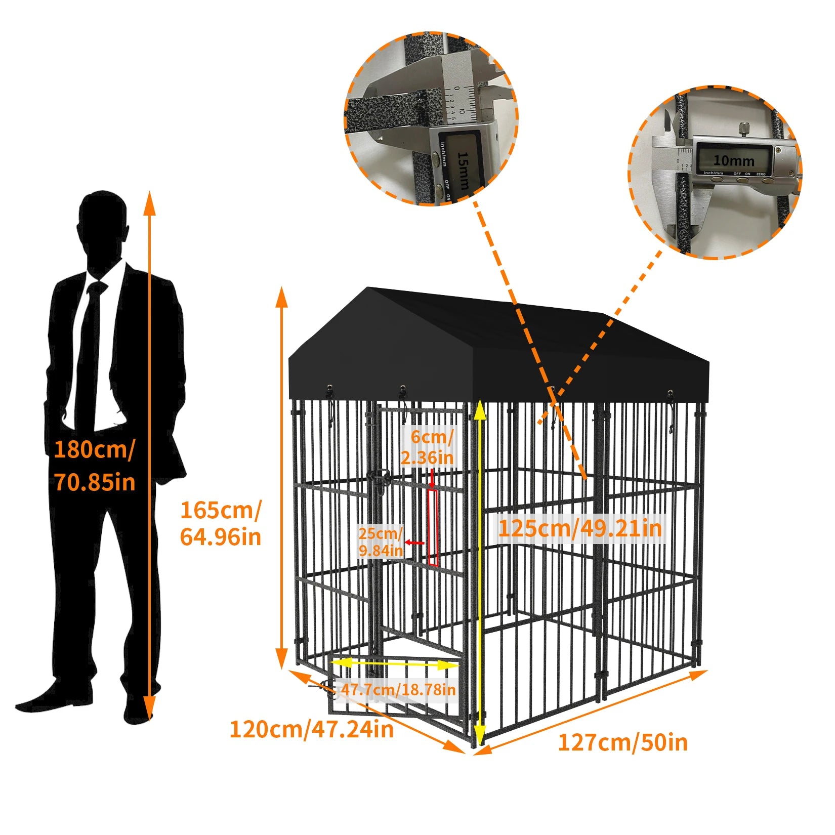 Chenil extérieur acier
