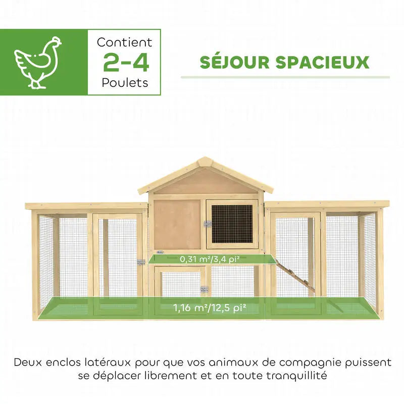 Poulailler modèle chalet multi-équipé