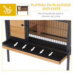 Clapier en bois surélevé à lapins