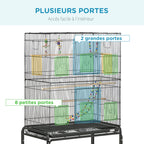 Cage noir haute pour perroquet