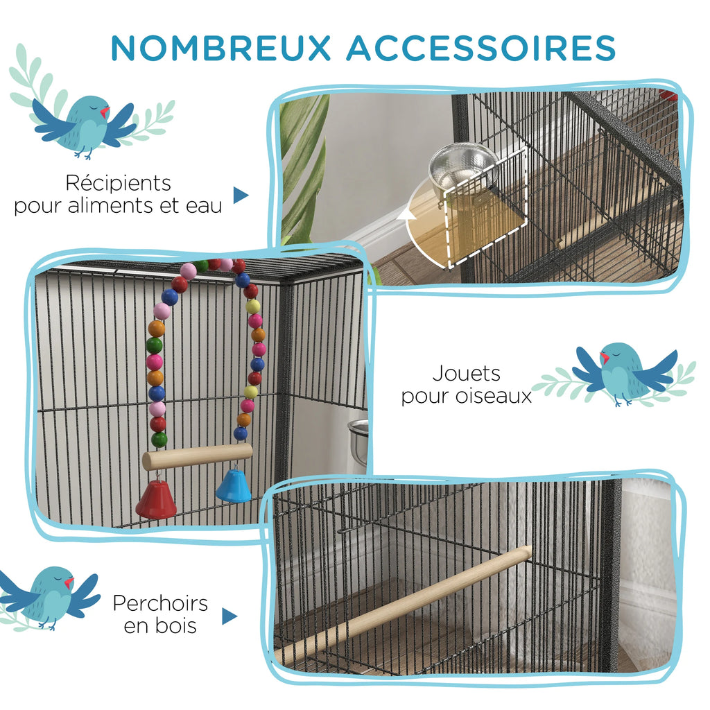 Cage sur pied, à roulettes