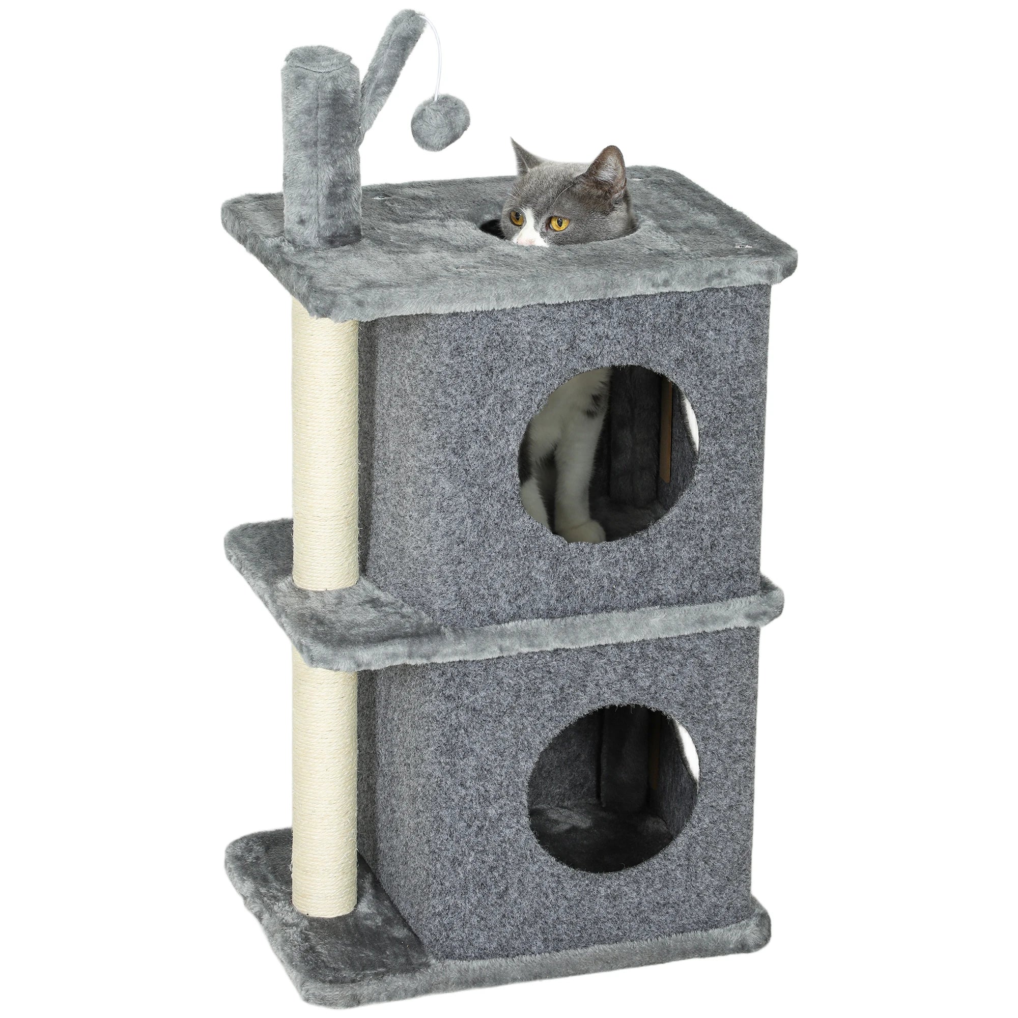 Arbre à chats double niche