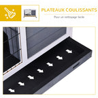 Clapier d’intérieur roulant à lapins
