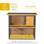 Clapier étage double en bois