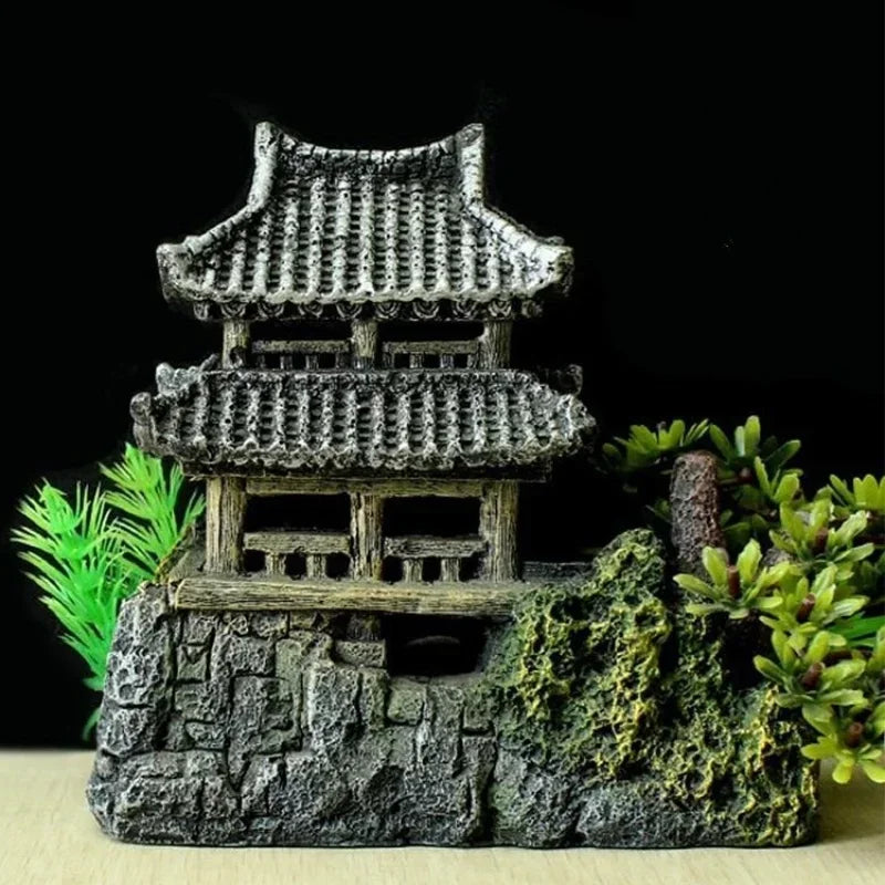 Maison asiatique en résine