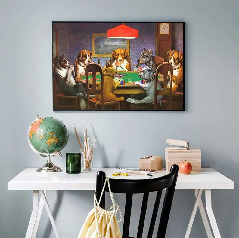 Toile Chiens au poker